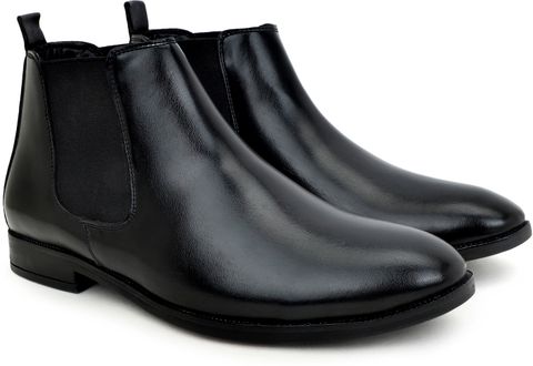 Zixer Chelsea Slip-On Formal Boots for Men (Black, Size 12) - Image 4