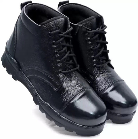 Tsf Police Shoes Tsf Black Leather Formal Shoes Combat Boot Police