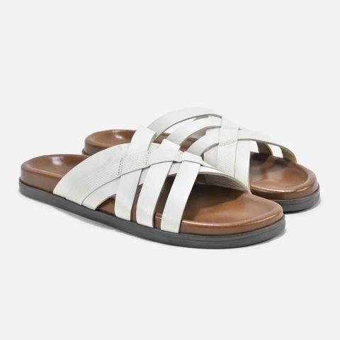 WOODLAND Men Slippers White 7 - Image 7