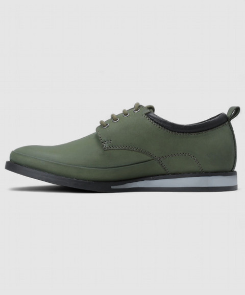 RED CHIEF Genuine Leather Formal Derby Shoes for Men Olive RC3485 014  Corporate Casuals For Men - Buy RED CHIEF Genuine Leather Formal Derby Shoes  for Men Olive RC3485 014 Corporate Casuals