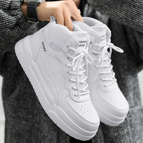 Zixer Mens High Top Chunky Sole Stylish Ankle Casual Shoes For Men Sneakers  For Men Sneakers For Men