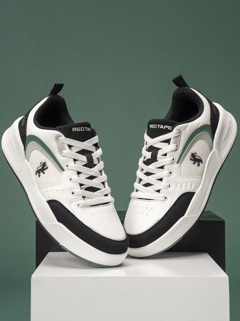 RED TAPE Black and White Shoes for Men Lifestyle Sneakers for