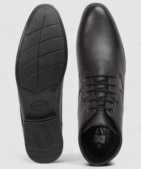 RED CHIEF Genuine Leather Formal Derby Boots for Men Black RC3545 001 Formal Shoes For Men (Black ,) - Image 8