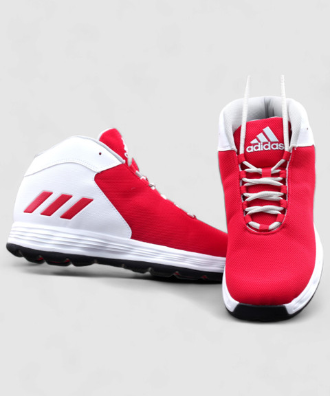 ADIDAS HOOPSTA Basketball Shoes For Men Buy WHITE/SCARLE/SILVMT