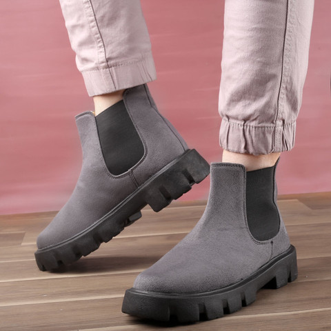 BXXY Men's New Stylish Grey Casual Chelsea Boot, Ankle Boot And Party Wear  Shoes Boots For Men
