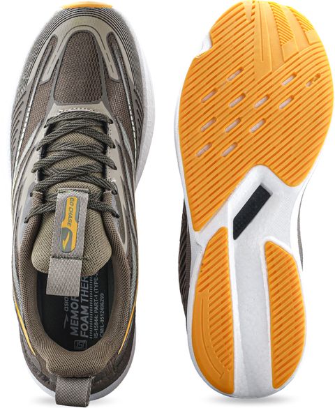 Asian Hypercushion Carbon-14 Men's Running Shoes (Olive, 9) - Image 3