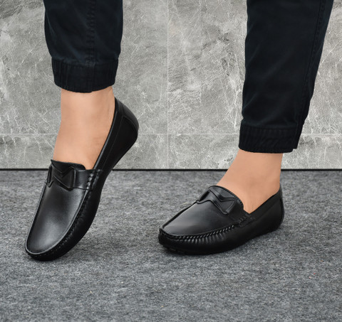 Feel alive loafers shoes men black shoe without lace Loafers For Men