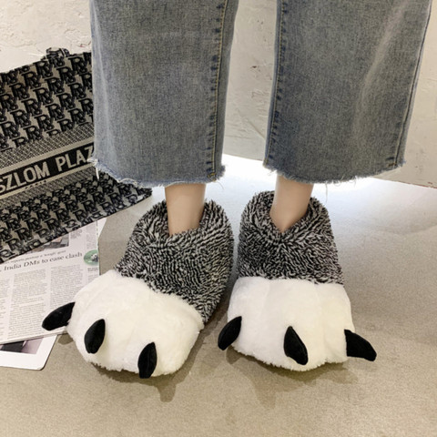 Paw Slippers Animal Slip On Slippers Shoes Warm Feet Slippers