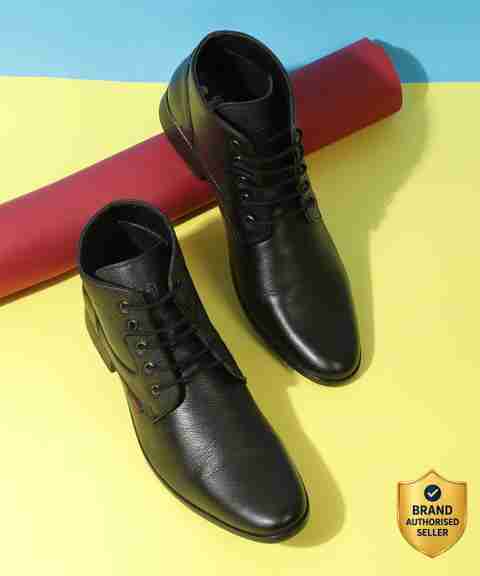 RED CHIEF Genuine Leather Formal Derby Boots for Men Black RC3545 001 Formal Shoes For Men (Black ,) - Image 3