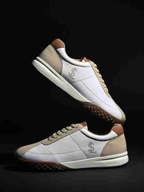LOUIS STITCH Men's White Beige Casual Sneakers UK-9 - Image 5