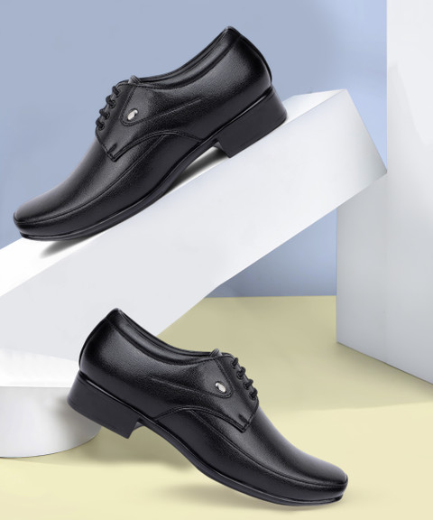 action Lightweight Comfortable Trendy Daily Wear Synthetic Leather  Lace Up Shoes For Men