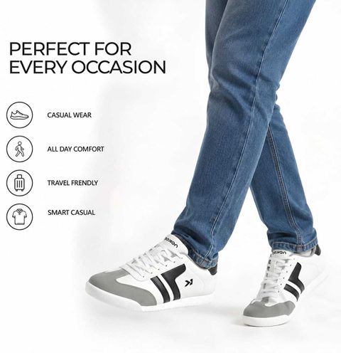 Paragon Men's White Sneakers (Size 8) - Image 6