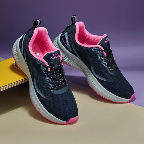 CAMPUS SIREN Women's Sports Shoes Integrated NitroFly Technology |Mesh  Upper |Lace-Up Running Shoes For Women