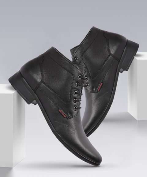 RED CHIEF Genuine Leather Formal Derby Boots for Men Black RC3545 001 Formal Shoes For Men (Black ,) - Image 5