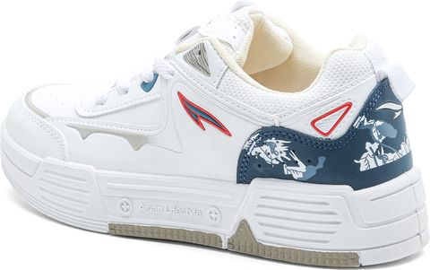 asian Trendy, Comfortable Sneakers For Men (White, Beige , 9) - Image 7