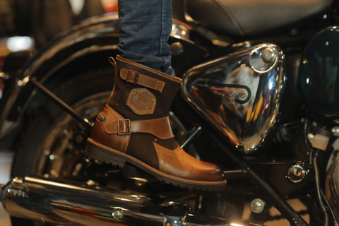 Harrykson London Men's Brown Vintage Motorcycle Boot Leather