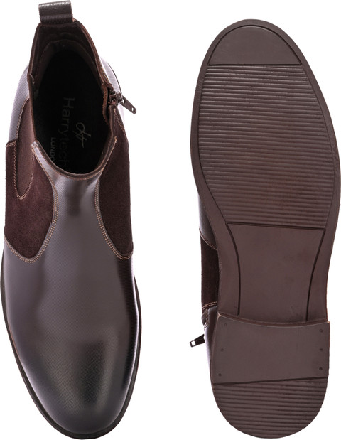 Harrykson London Classic Brown Leather Chelsea Boots with  display picture 1