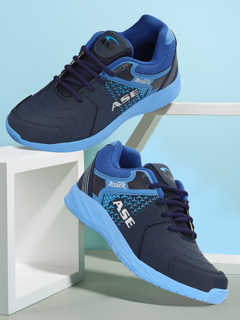 ASE Badminton Squash Table Tennis Volleyball Non-Marking Shoe with Power  Cushion Badminton Shoes For Men