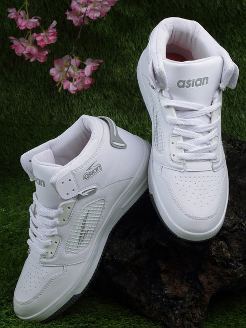 asian Flat Sole Sneakers Shoes for all Day wear with Memory Cushion Footbed  High Tops For Men