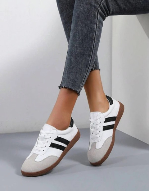 Wogdan Black Trending Stylish Casual Shoes Sneakers For Women