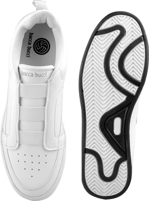 bacca bucci SMOKY White Flat Casual Shoes Sneakers Slipon