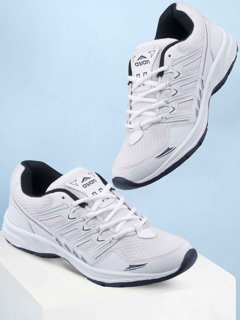 asian wndr-11 sports shoes for men Latest Stylish Casual sport shoes for  men |running shoes for boys Lace up Lightweight white shoes for running, 