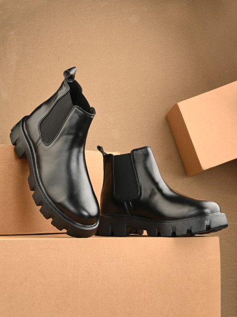 Hirel's Chelsea|Chunky Sole|Height Increasing|Slip-Resistance Boots For Men