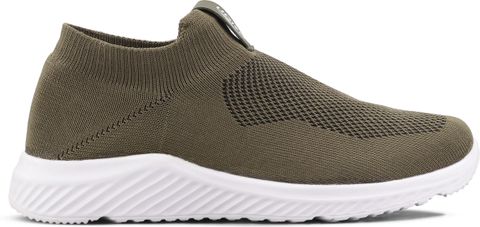Asian Moonwalk-01 Men's Slip-on Walking Shoes, Olive, Size 9 - Image 8