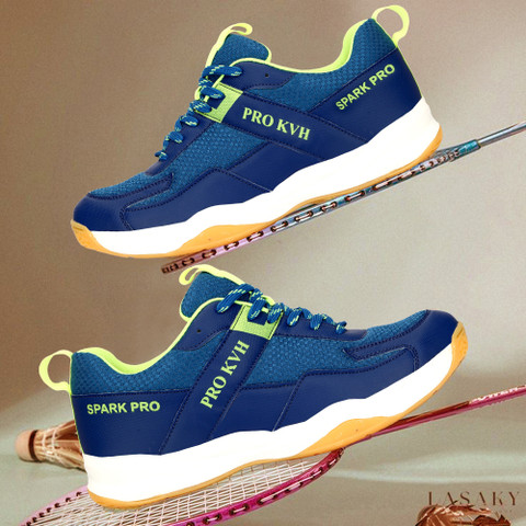 PRO KVH Spark Pro Memory Foam Non-Marking Gum Sole Shoes Squash Table  Tenni Badminton Shoes For Men