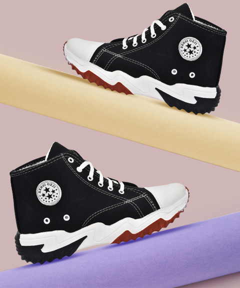 OZJI Men Casual Ankle Sneaker Black White Dual Color Spider Sole Look  Size To 10 Sneakers For Men