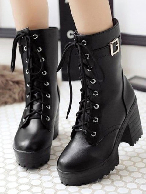 Kliev Paris Amazing Design Women's Ankle Length Block Heel Stylish