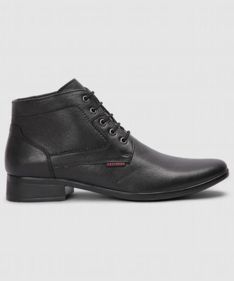 RED CHIEF Genuine Leather Formal Derby Boots for Men Black RC3545 001 Formal Shoes For Men (Black ,) - Image 6