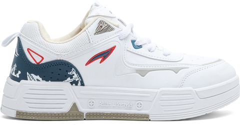 asian Trendy, Comfortable Sneakers For Men (White, Beige , 9) - Image 8