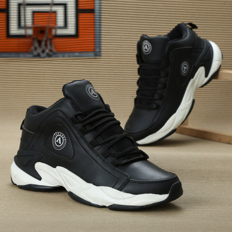 THNXBRO Men's Casual Mid-Top AIR Comfort Style White BasketBall Shoes  Outdoors For Men