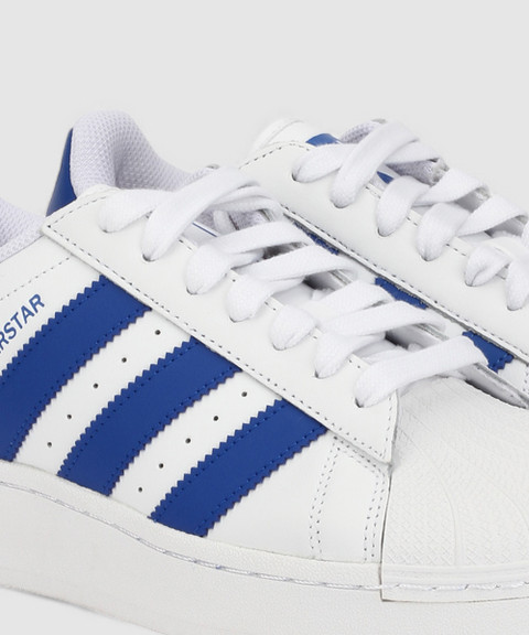 Adidas Superstar Basket Adidas Bleu Et Blanche Chaussures Et
