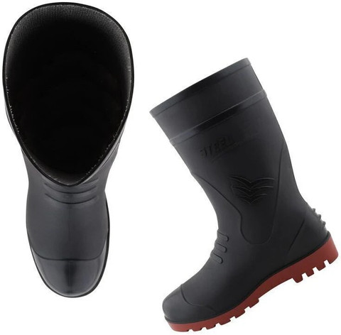 foot trends Safety Gumboots, 12-inch, Non-Metallic Toe Cap, Oil