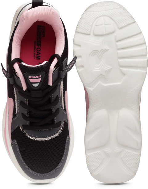 asian Superfly-04 Black Gym,Sports,Training,Stylish with Extra Comfort  Running Shoes For Women