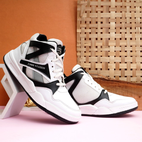 Zixer Hig-Top Retro Alpha Funky Shoe/Stylish Versatile Casual  Shoe/Sneaker For Boy's High Tops For Men