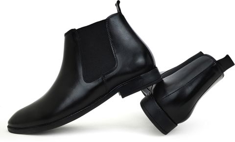 Zixer Chelsea Slip-On Formal Boots for Men (Black, Size 12) - Image 5