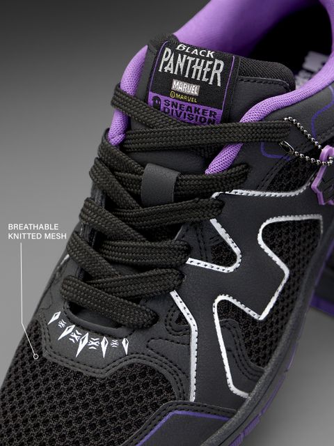 The Souled Store UBZ Black Panther Sneakers (Black, 9) - Image 6
