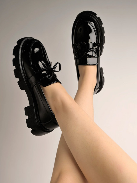 SHOETOPIA Smart Casual Front Tie Detailed Loafers For Women Girls Loafers  For Women