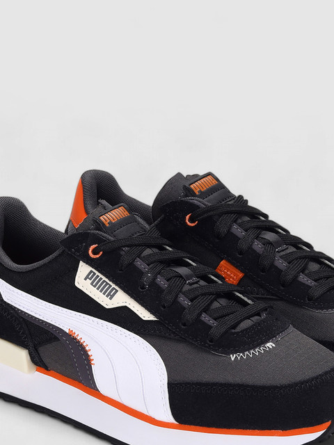 puma future rider black orange grey