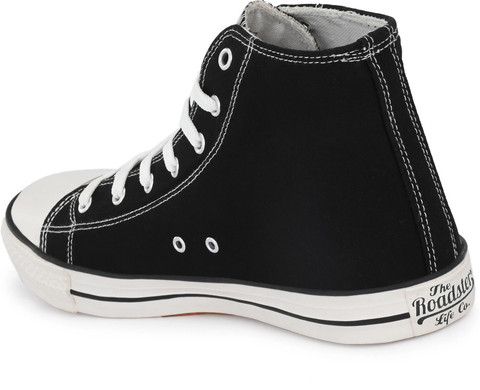 Roadster Round Toe Canvas Lace-Ups Canvas Shoes High Tops For Men