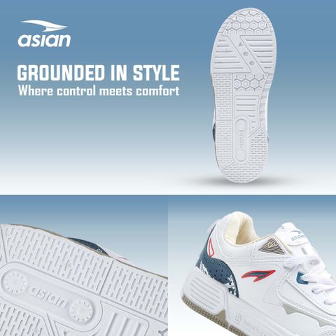 asian Trendy, Comfortable Sneakers For Men (White, Beige , 9) - Image 4