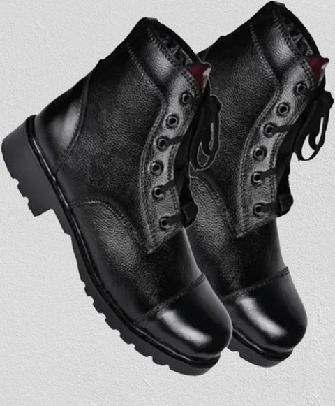 MAKEIT Army DMS Police NCC Military Boots for Men – Heavy-Duty Boat Shoes  For Men