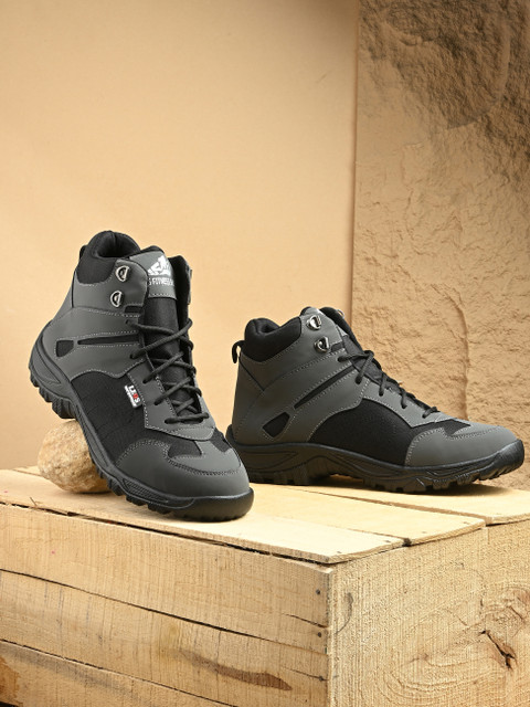 leo's Fitness shoes LEO’S Waterproof High‑Ankle Trekking Boots for Outdoor  Casual Purpose Boat Shoes For Men