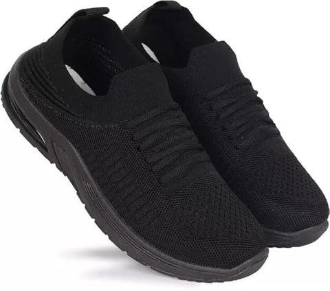 Glowlife Combo Pack of 2 Women's Sports Sneakers (Grey, Black, Size 7) - Image 7