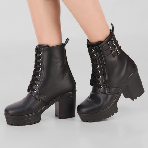 Kliev Paris Amazing Design Women's Ankle Length Block Heel Stylish