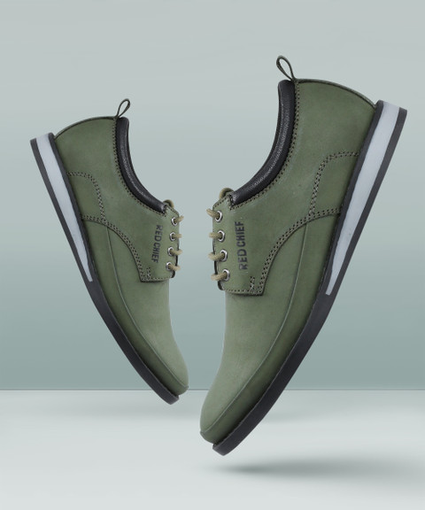 Casual Shoes For Men Red Chief Olive Derby Shoes Buy Online Green