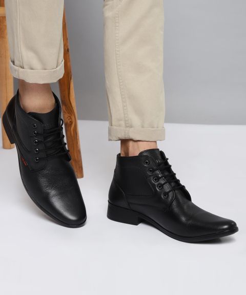 RED CHIEF Genuine Leather Formal Derby Boots for Men Black RC3545 001 Formal Shoes For Men (Black ,) - Image 4
